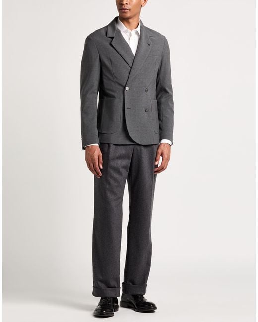 Messagerie Gray Blazer Wool, Viscose, Elastane for men
