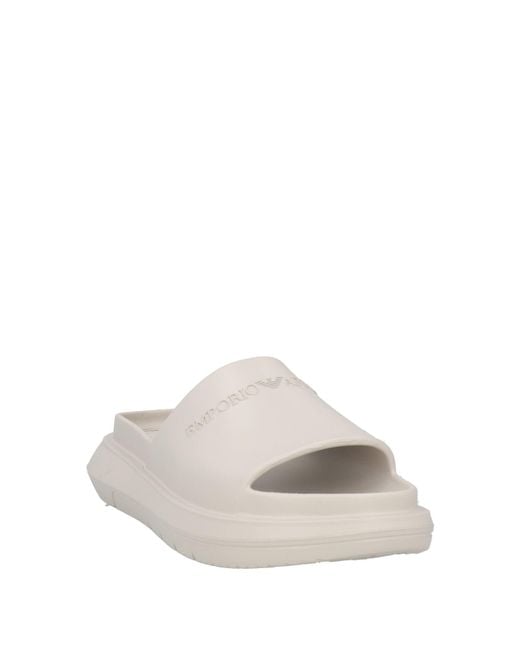 Emporio Armani White Sandals for men