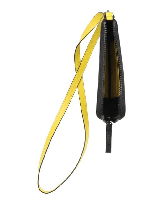 DSquared² Yellow Crossbody Wallet Leather for men