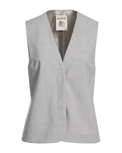 Semicouture Gray Tailored Vests