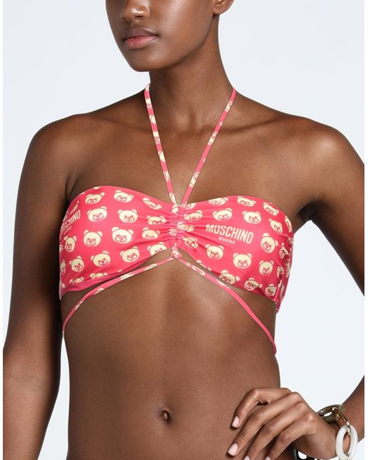 Sujetador bikini Moschino de color Red