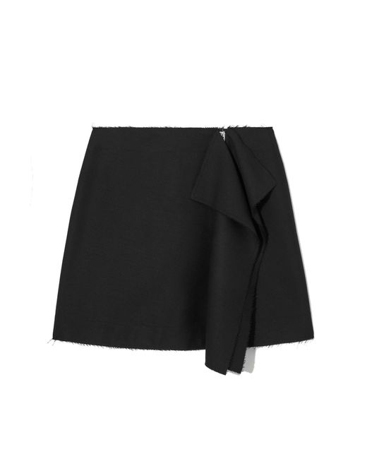 COS Black Low-rise Deconstructed Mini Skirt