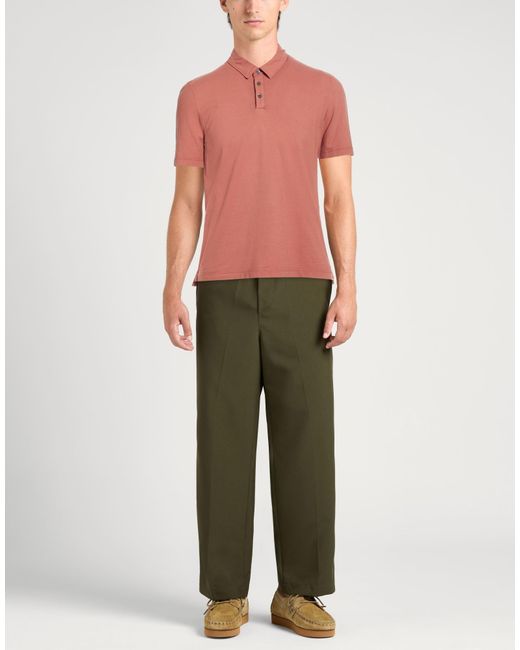 Alpha Studio Pink Polo Shirt Cotton, Elastane for men