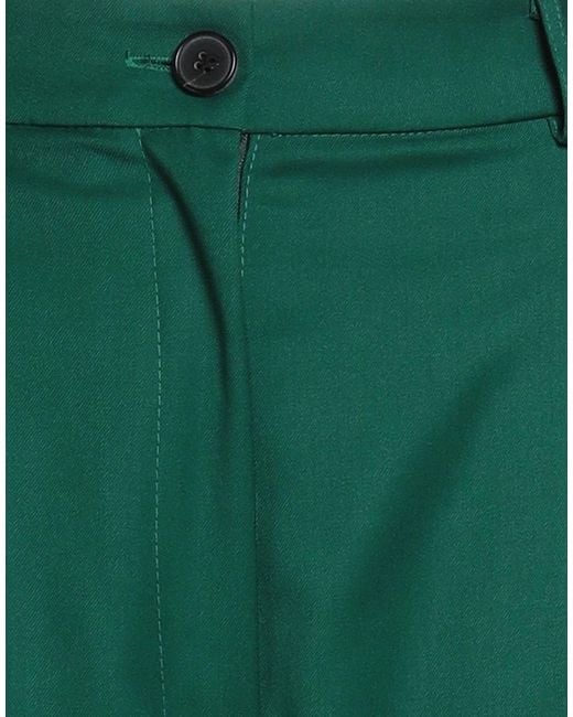 SOLOTRE Green Pants Polyester, Viscose, Elastane