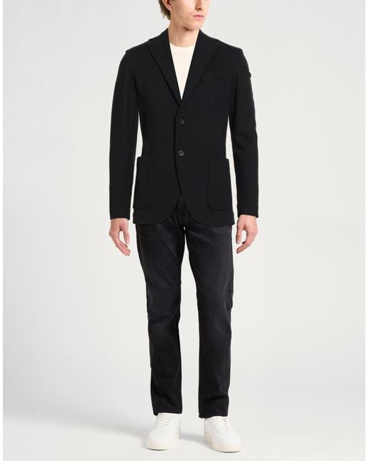 Circolo 1901 Black Blazer Cotton, Polyamide, Elastane for men