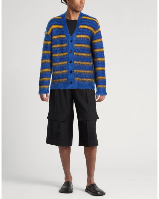 Marni Blue Cardigan Mohair Wool, Polyamide for men