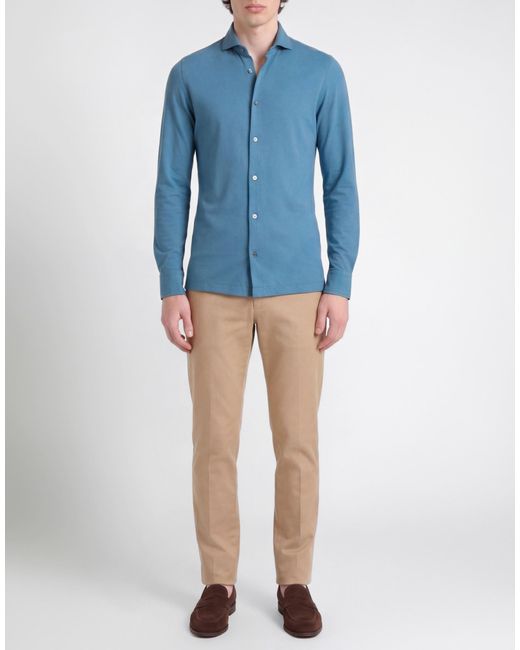 Zanone Blue Shirt for men