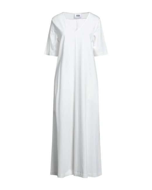 Alpha Studio White Midi Dress