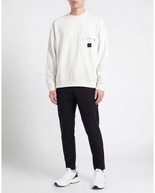 ARMANI EXCHANGE White Sweatshirt Cotton, Polyester for men