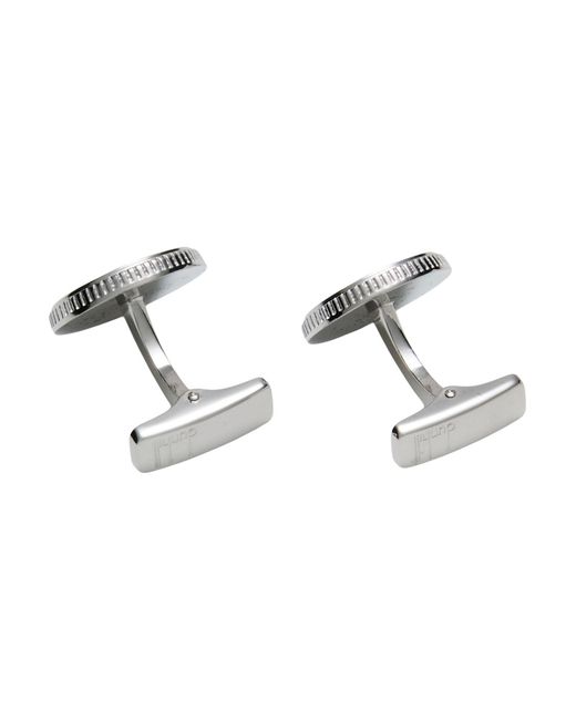 Dunhill Metallic Cufflinks And Tie Clips Steel for men
