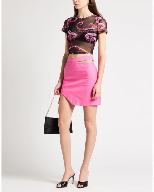 Suoli Pink Mini Skirt Cotton, Elastane