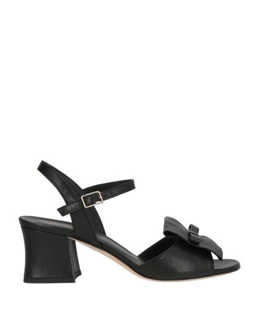 Testoni Black Sandale