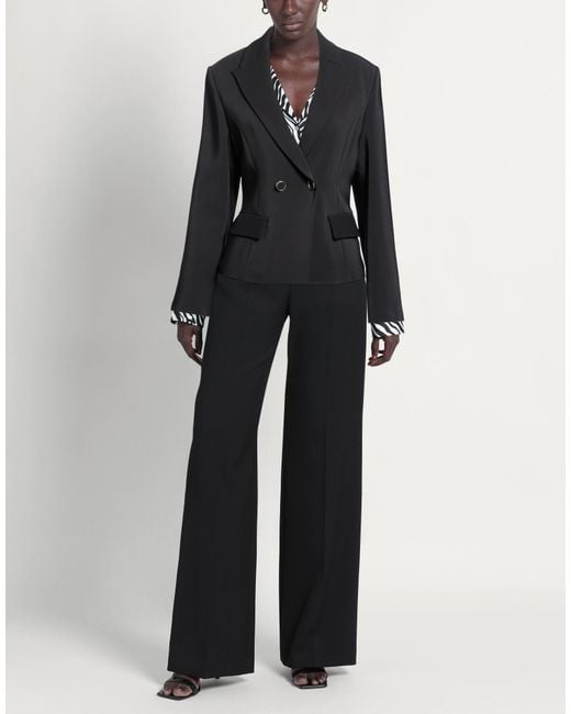 SIMONA CORSELLINI Black Blazer Viscose, Elastane