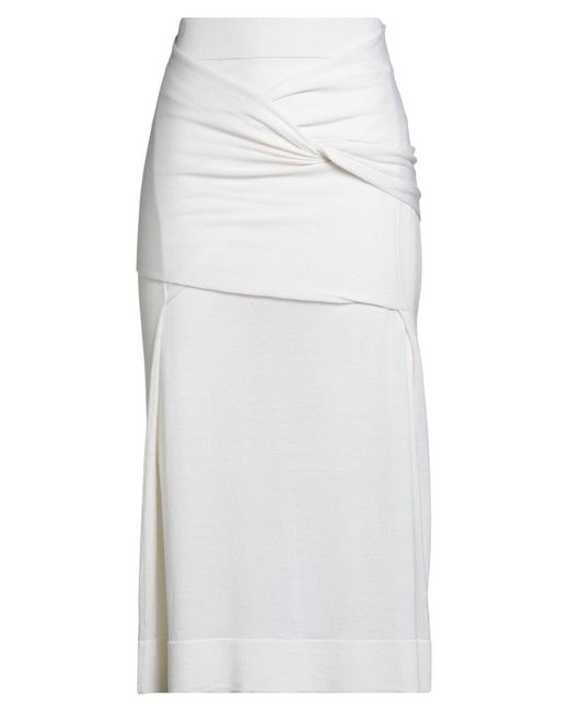 Totême  White Midi Skirt