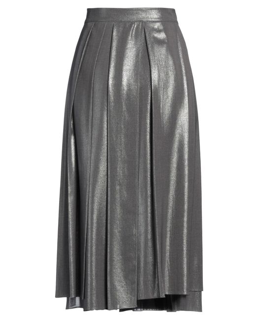 Brunello Cucinelli Gray Midi-Rock