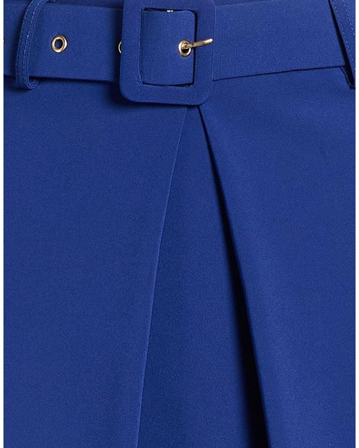NUALY Blue Mini Skirt Polyester, Elastane