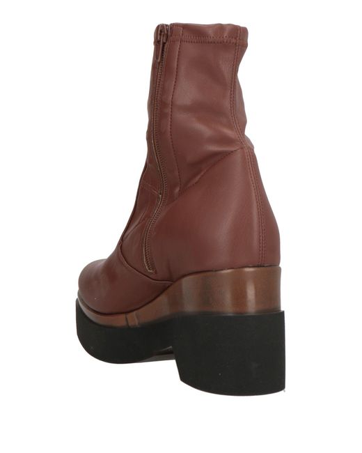 Lorenzo Mari Brown Ankle Boots Textile Fibers