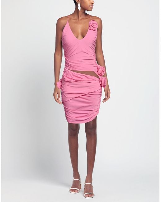Magda Butrym Pink Mini Dress Viscose, Elastane