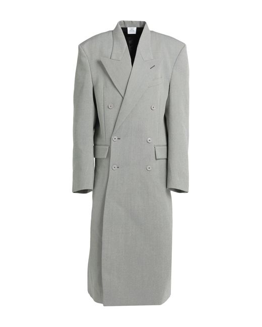 Vetements Gray Overcoat for men