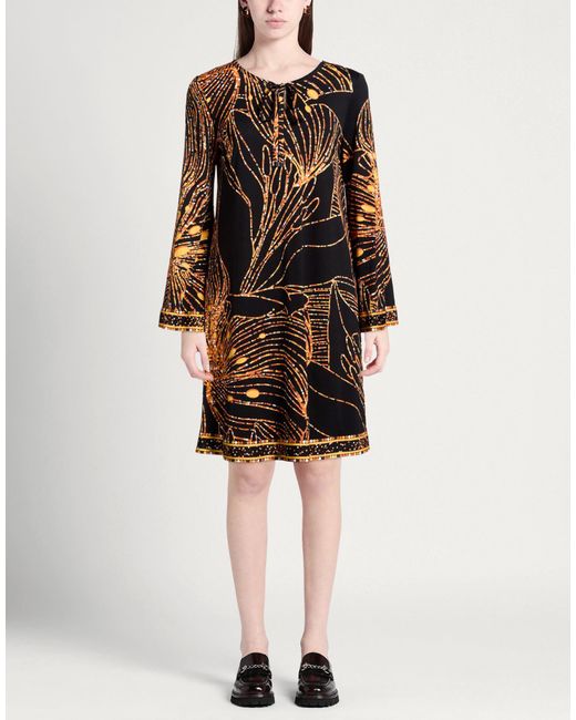 LEONARD Paris Orange Mini Dress Polyamide