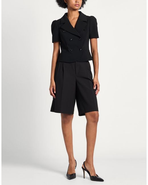 Moschino Black Blazer Polyester, Elastane