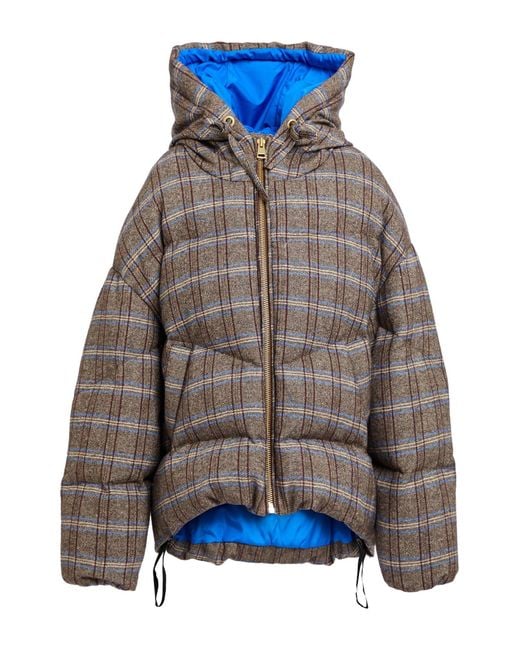 TRUE NYC Gray Puffer Wool, Cotton, Polyester, Polyamide