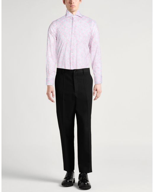 Fedeli Purple Shirt Cotton, Elastane for men