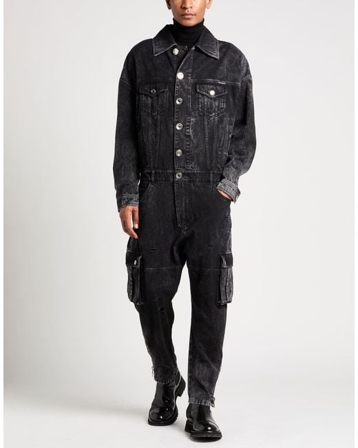 Dolce & Gabbana Black Jumpsuit Cotton for men