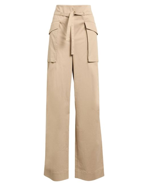 Alberta Ferretti Natural Pants Cotton, Elastane