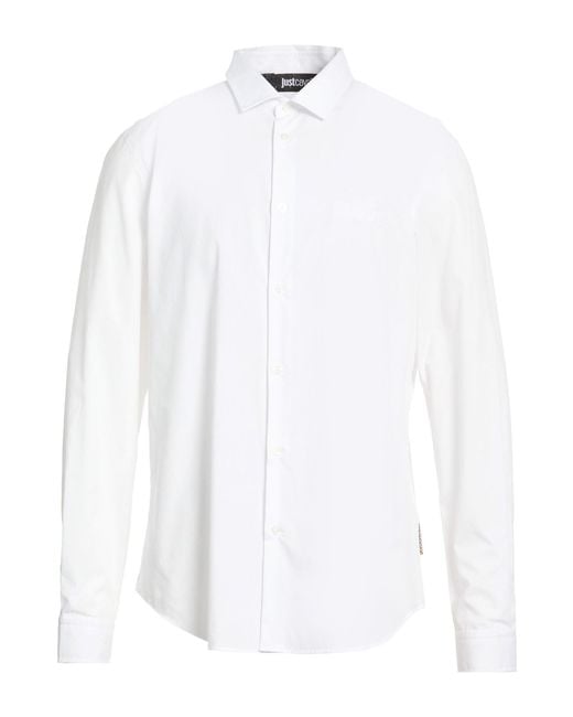Just Cavalli White Shirt Cotton for men