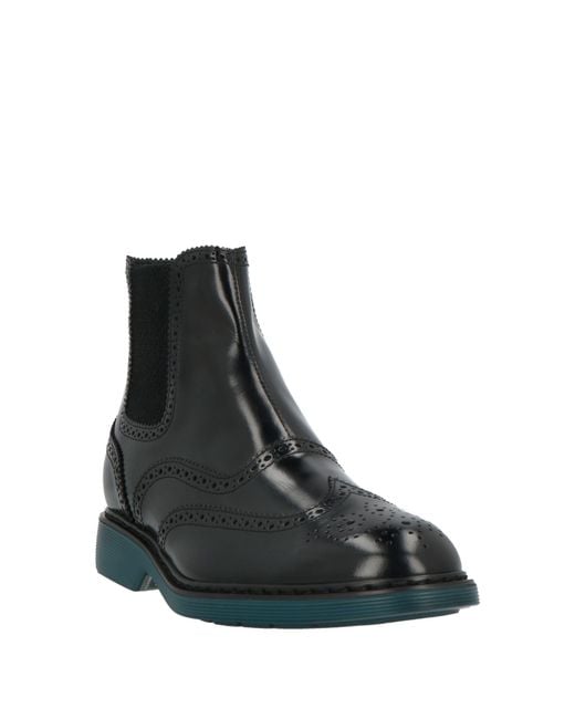 Hogan Black Ankle Boots Leather for men