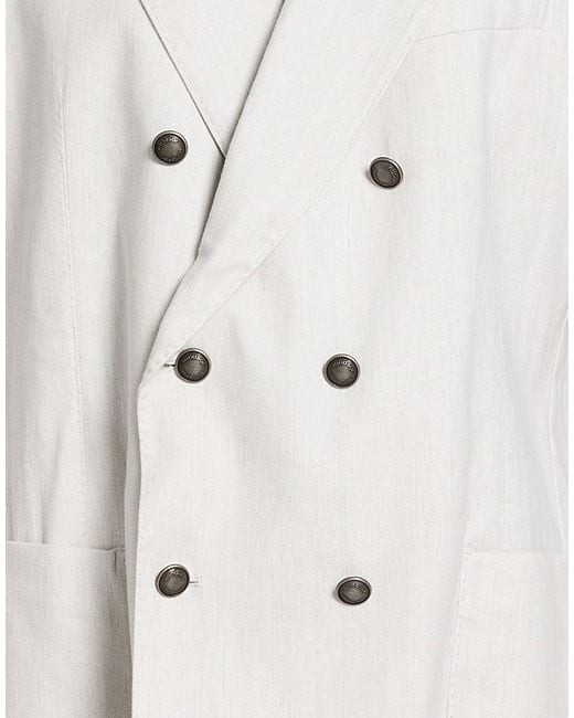 Windsor. White Blazer Linen, Cotton, Elastane for men