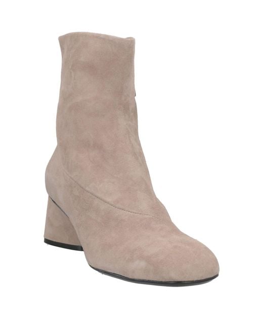 Vic Matié Gray Light Ankle Boots Leather