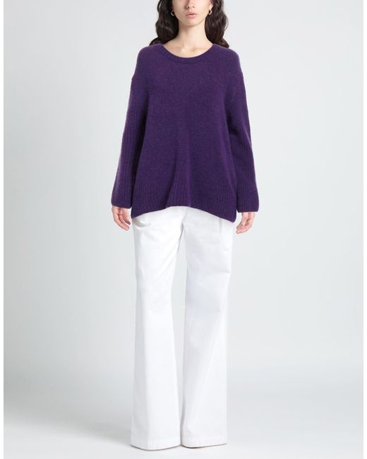 CESAR CASIER Purple Sweater Polyamide, Wool, Alpaca Wool, Elastane
