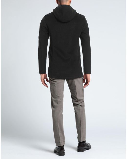 Bharnaba Black Coat Polyester, Viscose for men