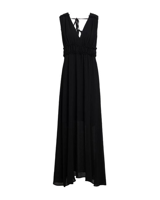 Liu Jo Black Maxi Dress Polyester, Elastane