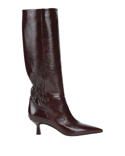Erika Cavallini Semi Couture Leather Knee Boots in Black Womens Shoes Boots Over-the-knee boots 