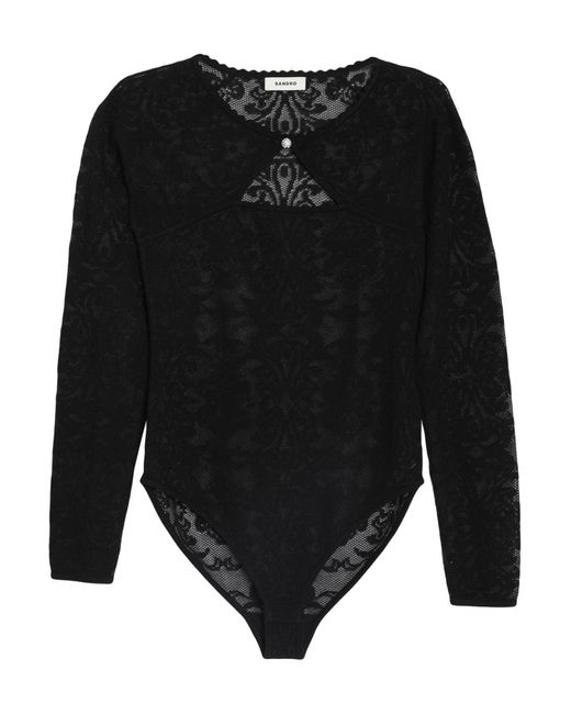 Sandro Black Bodysuit