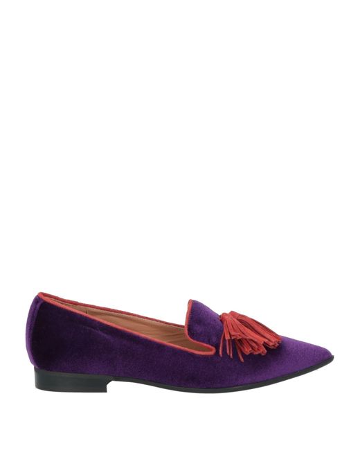 Status Purple Loafers Textile Fibers