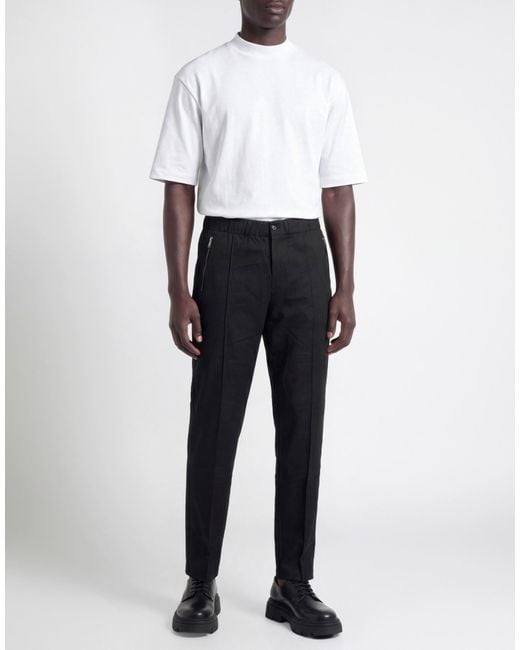 Richmond X Black Pants Viscose, Linen, Silk for men