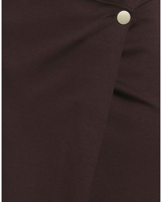 Suoli Brown Midi Skirt Viscose, Polyamide, Elastane