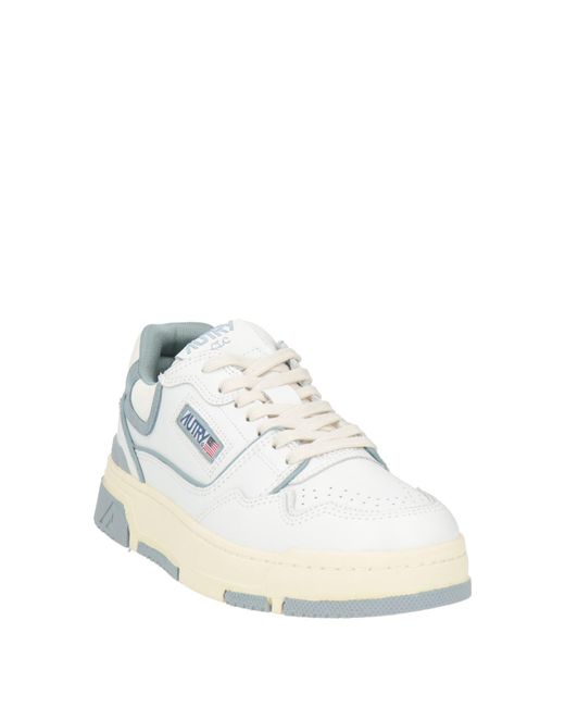 Autry White Sneakers Leather, Textile Fibers