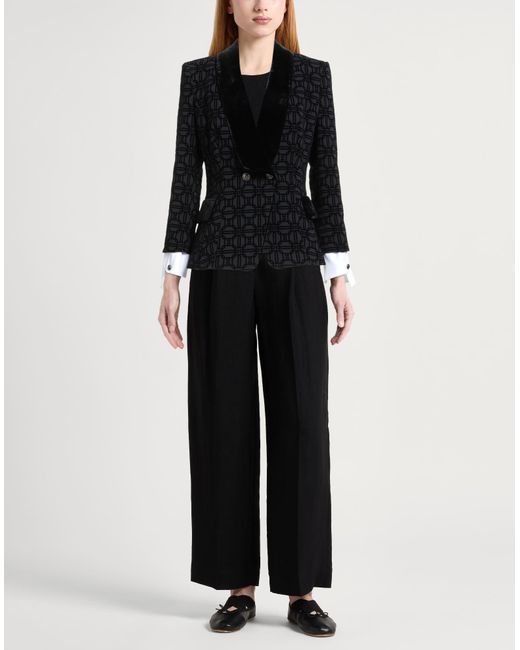 Elisabetta Franchi Black Blazer Polyester, Elastane