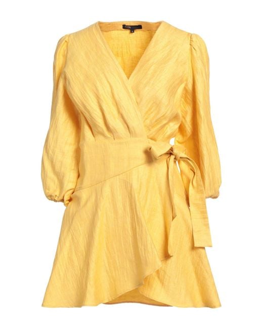 Maje Yellow Mini-Kleid