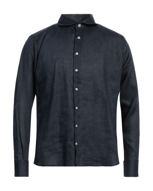 Camicia di Franzese Collection in Blue da Uomo