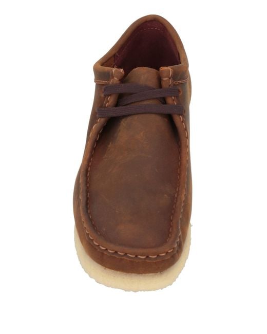 Clarks Brown Chocolate Lace-Up Shoes Leather for men