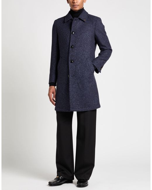 Sartoria Latorre Blue Coat Wool, Viscose, Polyamide for men