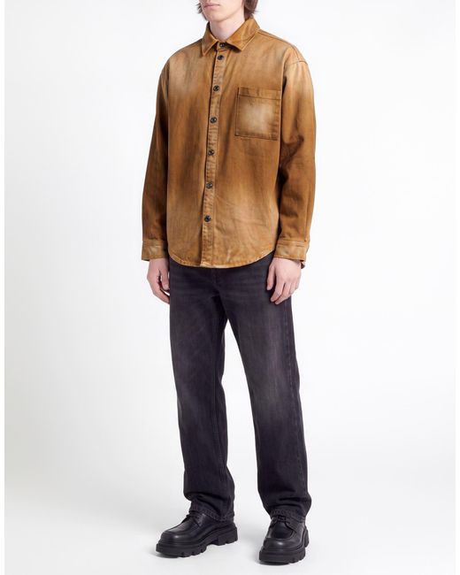 Camisa Vaquera MSGM de hombre de color Brown