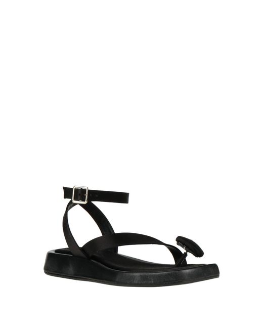 GIA RHW Black Thong Sandal