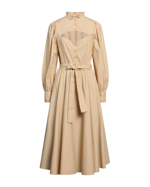 Twinset Natural Midi Dress